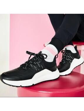 Lila Karina RX Women's Black & White Slip-Resistant Shoes for Nurses size 8.5